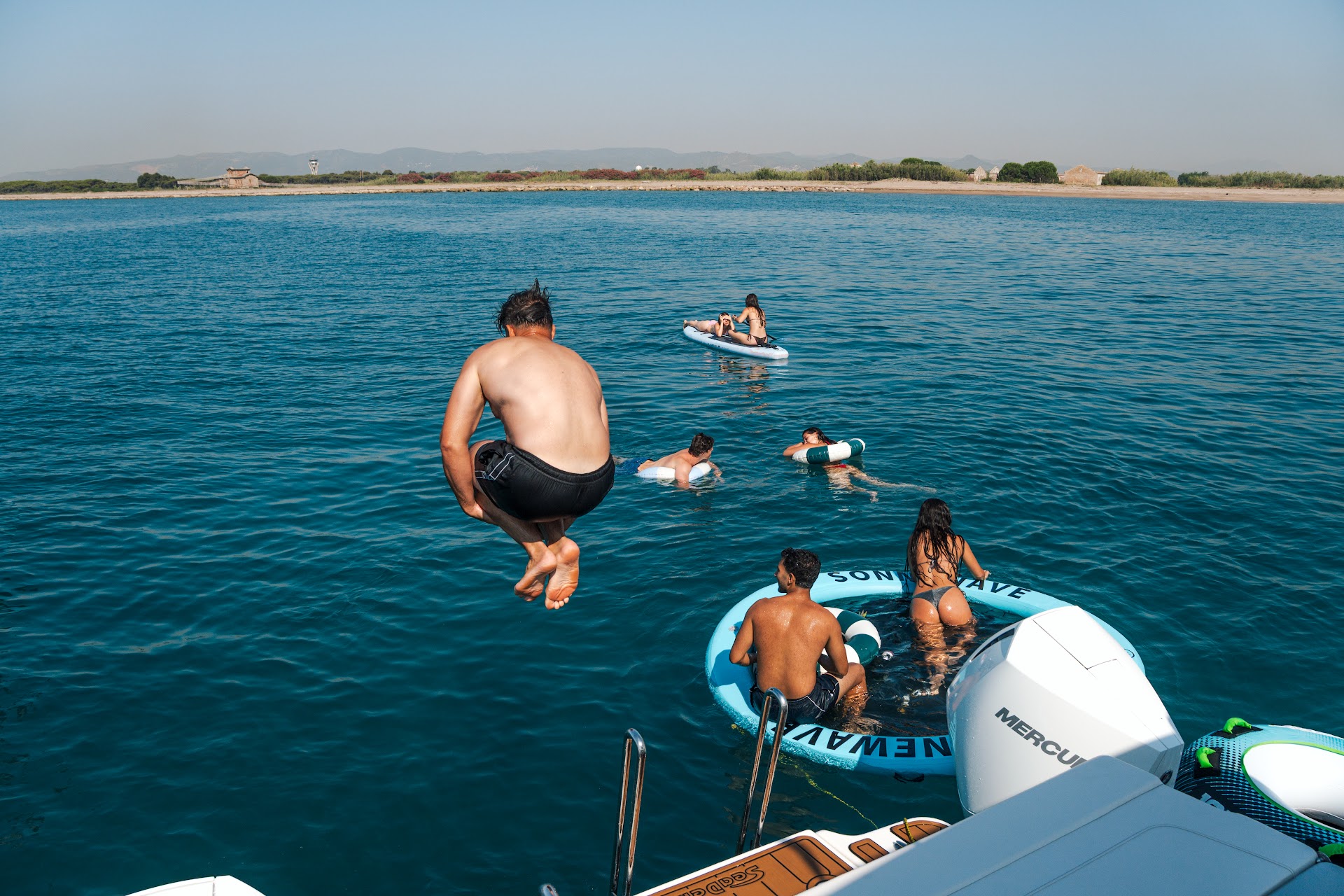 Jumping into the float
