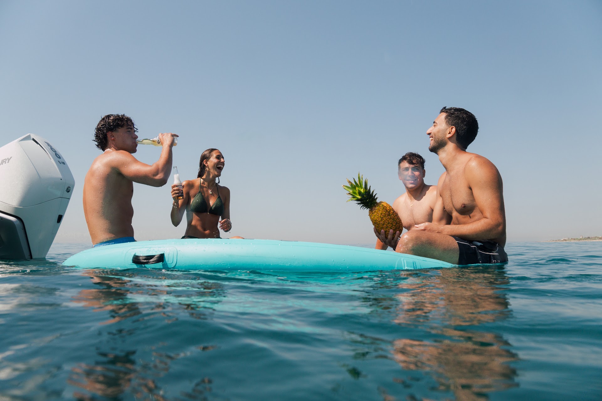 Floating happy hour off the Aquila 36